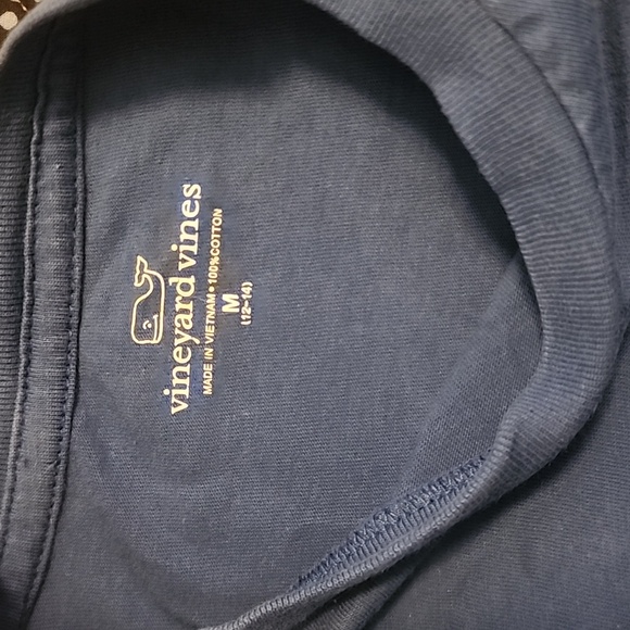 Vineyard Vines Blue Shirt with Yellow Logo - Picture 3 of 4